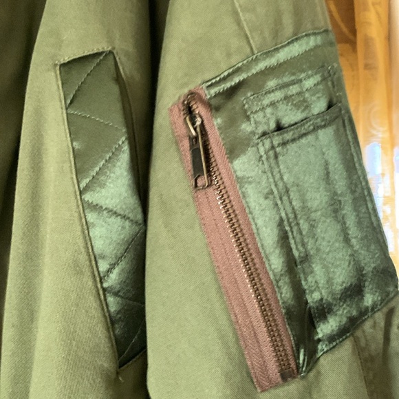 🍂 Free People Farrah Military long Parka Coat Warm Winter Jacket Faux Fur - Picture 7 of 15